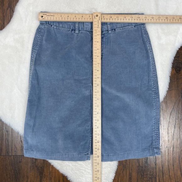 7 for al Mankind Corduroy Skirt 27 Blue Front Slit Vintage Y2K Women's - Picture 7 of 12